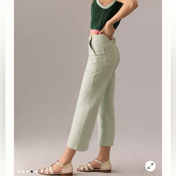 The Kit Cropped High-Rise Wide-Leg Trouser Jeans by Pilcro Anthropologie Size 24 - Picture 11 of 11